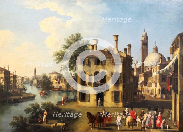 View of the Brenta, near Dolo, late 18th century. Creator: Giovanni Battista Cimaroli.