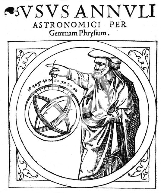 Reiner Gemma Frisius, Dutch astronomer, geographer, cartographer and mathematician, 1539. Artist: Unknown