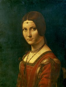 'Portrait of an Unknown Woman (La Belle Ferroniere)', c1490. Artist: Leonardo da Vinci