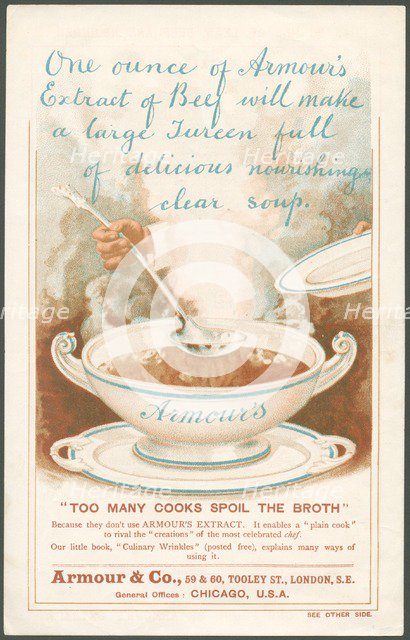 Armour & Co Beef Extract, 1880s. Artist: Unknown