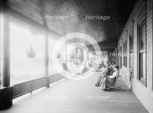 The North veranda, Manhansett (i.e. Manhanset) House, Shelter Island, N.Y., (1904?). Creator: Unknown.