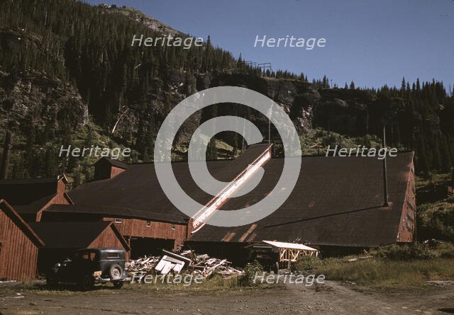 Detail of the mill at the Camp Bird Mine, Ouray County, Colorado, 1940. Creator: Russell Lee.