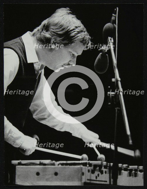 Gary Burton playing the vibraphone at the Forum Theatre, Hatfield, Hertfordshire, 25 November 1980. Artist: Denis Williams