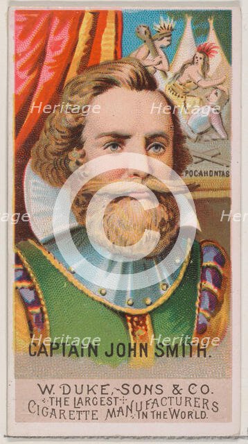 Captain John Smith, from the series Great Americans (N76) for Duke brand cigarettes, 1888., 1888. Creator: Unknown.