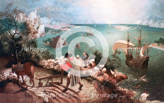 'Landscape with the Fall of Icarus', c1555. Artist: Pieter Bruegel the Elder