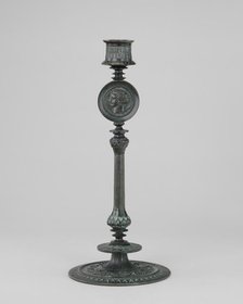 Candlestick, Greek Style with Antique Medallions, model n.d., cast c. 1865/1874. Creator: Antoine-Louis Barye.