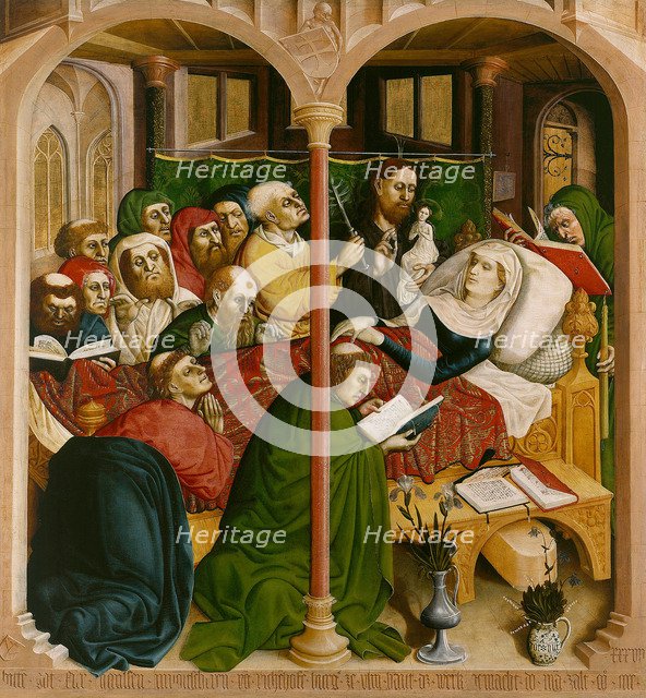 The death of Mary. The Wings of the Wurzach Altar, 1437. Artist: Multscher, Hans (c. 1400-1467)