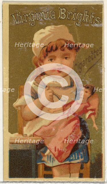 From the Girls and Children series (N64) promoting Virginia Brights Cigarettes for Allen &..., 1886. Creator: Allen & Ginter.