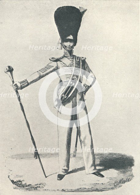 '17th Regiment, Drum Major (1830)', 1830 (1909). Artist: Maxim Gauci.