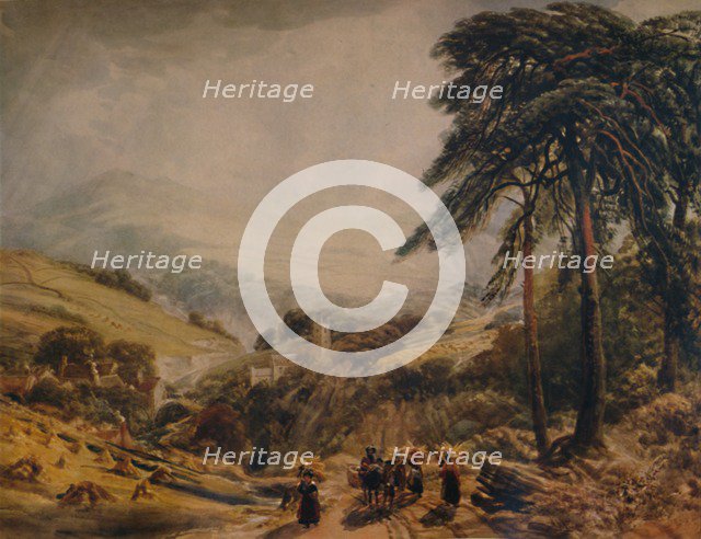 'Matlock Village: Gleaners Returning', 1849, (1935). Creator: Peter de Wint.