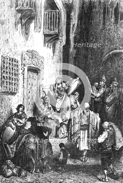 'A Street in Albacete; An Autumn Tour in Andalusia', 1875. Creator: Gustave Doré.