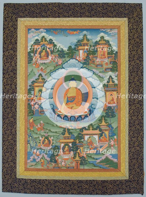 Tangka with Buddha, 19th century. Creator: Unknown.