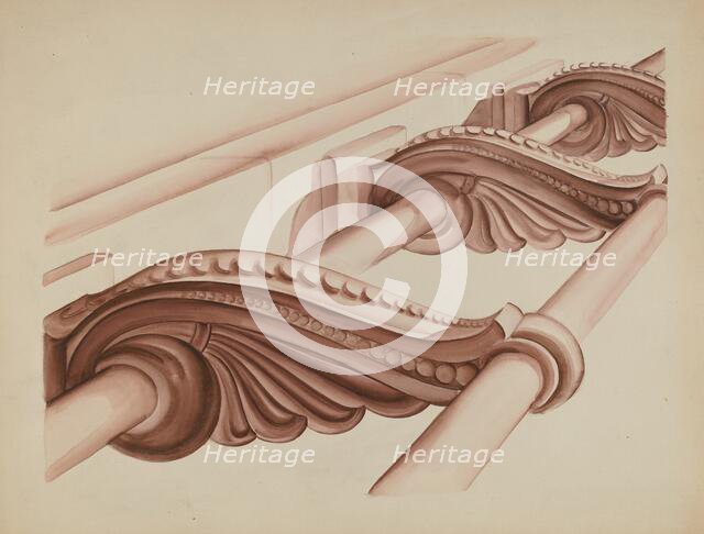 Ornamental Stair Rail, c. 1937. Creator: Natalie Simon.