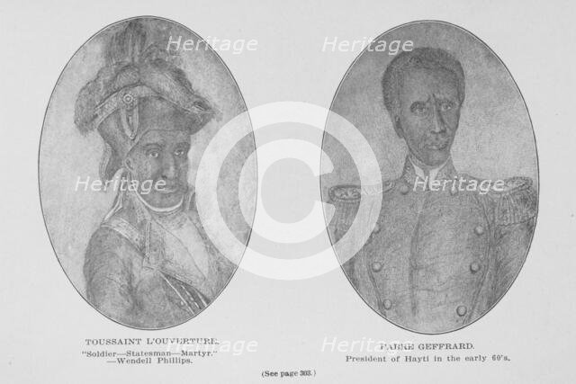 Toussaint L'Ouverture. ; Fabre Geffrard, president of Hayti in the early 60's, 1907. Creator: Unknown.