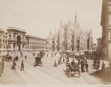 Piazza del Duomo, Milan, 19th century. Creator: Unknown.