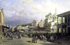 'Market in Nizhny Novgorod', 1872.  Artist: Pyotr Petrovich Vereshchagin