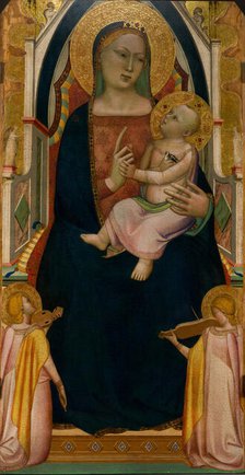 The Virgin and Child Enthroned and Two Angels, c1340. Creator: Daddi, Bernardo (1290-1350).