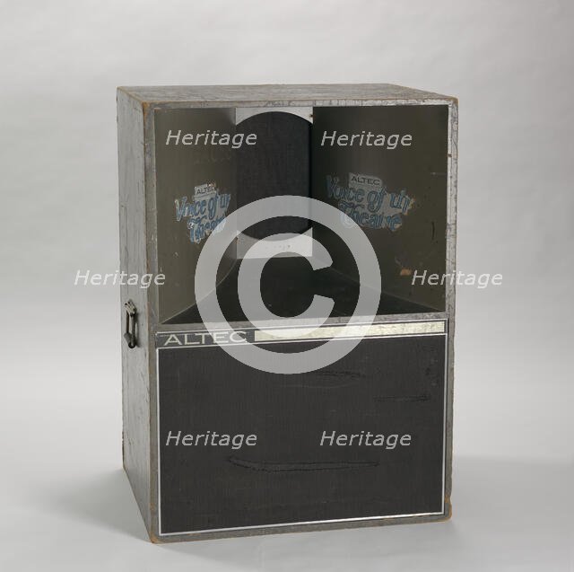 Speaker used as part of a DJ setup, 1970s. Creator: Altec Lansing.