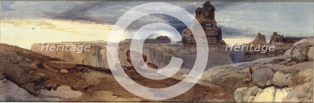 Shin-Au-Av-Tu-Weap (God Land), Cañon of the Colorado. Utah Ter., 1873-1874. Creator: Thomas Moran.