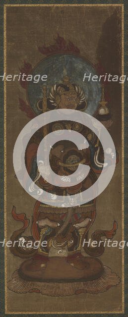 One of the twelve deva: Bishamon-ten (Vaisravana), late 15th-early 16th century. Creator: Unknown.