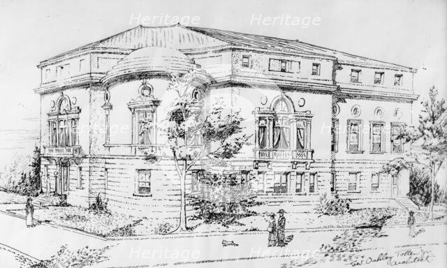 Women's Congressional Club, 16th And U Street, Washington, D.C., Architect's Drawing, 1914. Creator: Unknown.