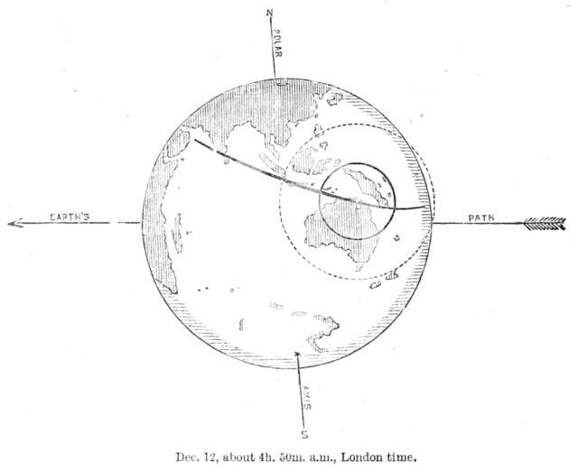 The Total Solar Eclipse of Dec. 12: central eclipse in north Australia, 1871. Creator: Unknown.