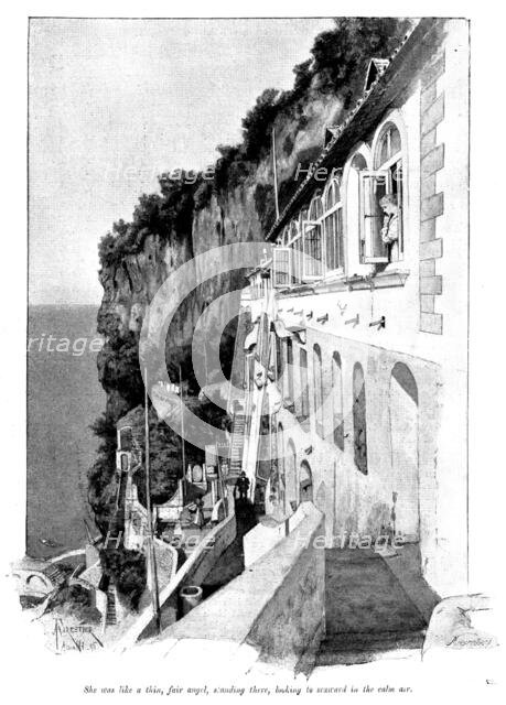 Adam Johnstone's Son: She was like a thin, fair angel...looking to seaward in the calm air, 1895. Creator: George Meisenbach.