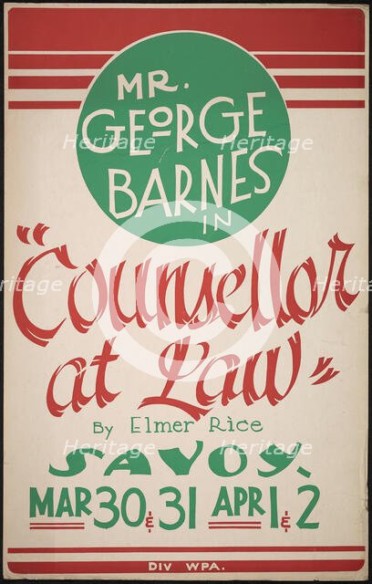 Counsellor at Law, San Diego, 1938. Creator: Unknown.