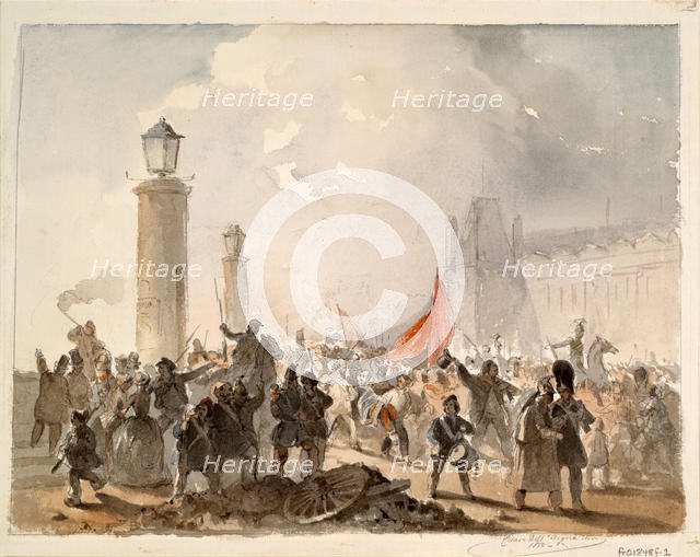 The French Revolution of 1848, 1850. Artist: Dell'Acqua, Cesare (1821-1905)