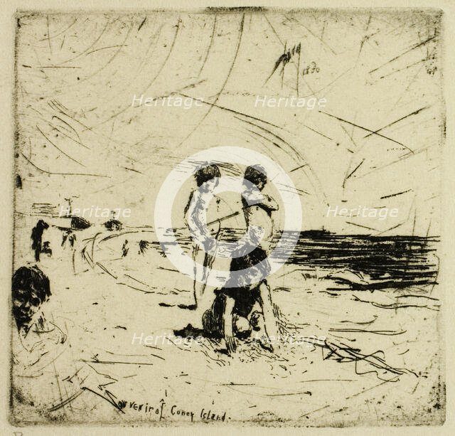 Souvenir of Coney Island, 1880. Creator: Robert Frederick Blum.