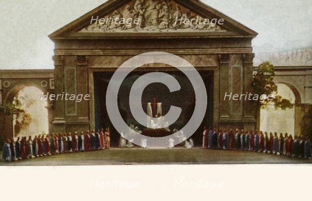 Veneration of the Cross, with choir, 1922. Creator: Henry Traut.