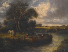Barge on the Canal, c1800-1837. Creator: John Constable.