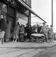 Opening of Brough's supermarket, Thurnscoe, South Yorkshire, 1963. Artist: Michael Walters