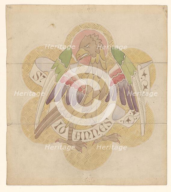 Design for embroidery: eagle, symbol of St John the Evangelist, c.1850-c.1875. Creator: Hardman & Co..