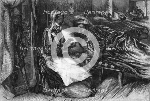 'Christmas Charity - Interior of an Hospital in the East', 1855.  Artist: George Meason.