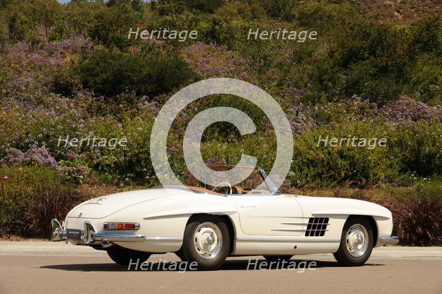Mercedes Benz 300 SL roadster 1958. Artist: Simon Clay.