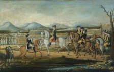 Washington Reviewing the Western Army at Fort Cumberland, Maryland, after 1795. Creator: Frederick Kemmelmeyer.