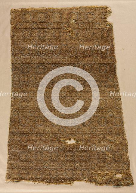 Fragment with star and cross design from the tomb of Don Felipe, 1200-1274. Creator: Unknown.