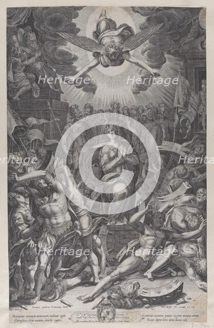 Martyrdom of Saint Catherine, after Bernardino Passari, 1588. Creator: Gijsbert Van Veen.