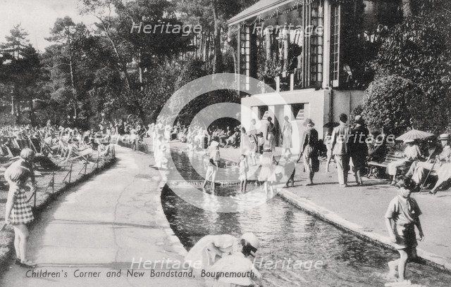 'Children's Corner and New Bandstand, Bournemouth', Dorset, c1920s Artist: Unknown