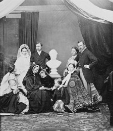 Queen Victoria and her family, Windsor, 1863. Artist: Unknown.