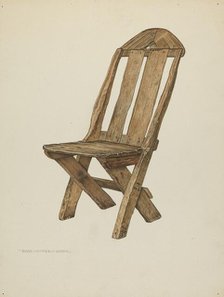 Miner's Chair - Hand Made, c. 1940. Creator: Rose Campbell-Gerke.