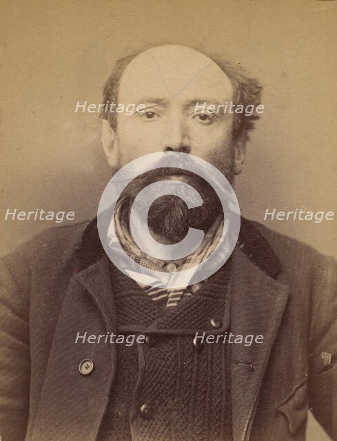 Guillemard. Isidore, François. 46 ans, né à St-Michel des Andaines (Orne). Menuisier. Anar..., 1894. Creator: Alphonse Bertillon.