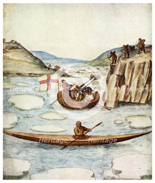 Eskimo kayak, 1590 (1956). Artist: Unknown