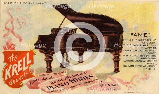 The Krell Piano, 19th century. Artist: Unknown