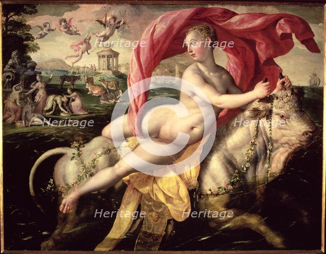  'Rape of Europa', Martin de Vos Oil.