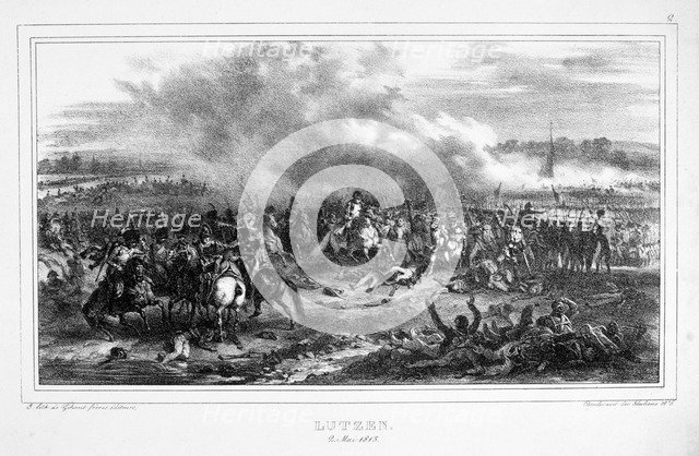 Battle of Lutzen, 2 May 1813. Artist: Unknown
