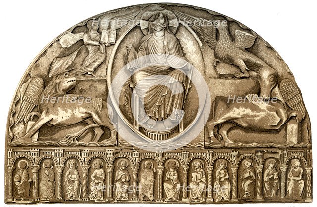 Exterior decoration of Le Mans Cathedral, Le Mans, France, 15th century (1849).Artist: H Moulin