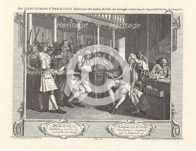 Series "Industry and Idleness", Plate 10: The Industrious 'Prentice Alderman of London..., 1747. Creator: Hogarth, William (1697-1764).
