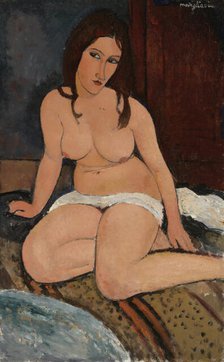 Seated Nude, 1917. Creator: Amadeo Modigliani.